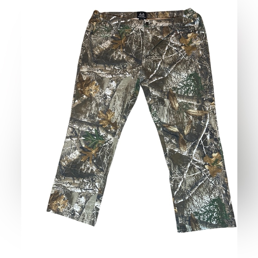 Realtree Mens 5 Pocket Camouflage Straight Leg Stretch Hunting Pants Size XL